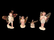Set of 4 Enchanted Wings Butterfly Wing Fairy Figurines