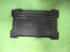 1970  s Coca-Cola Pewter 3.5 x 2  Belt Buckle by Bergamot Brass Works