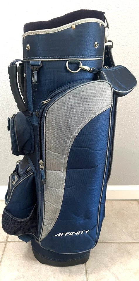 Carro de golf con divisor de 14 vías azul gris para hombre AFFINITY correa para el hombro cubierta de lluvia Foto 2 de 4