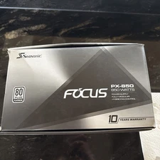 NEW Seasonic Focus Plus 850 Platinum Power Supply - Black