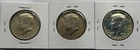 1964 Kennedy Half Dollar Lot (3 Coins) – 2 P, 1 D – About Uncirculated – 90% Sil