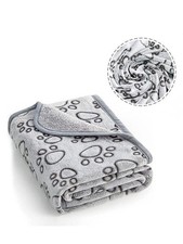 Image of Large Pet Blanket Warm Rest Bed Mat Paw Print Dog Cat Puppy Fleece Soft Cushion*