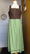 Hofer * Dirndl Leinen Baumwolle braun grün Gr. 40 - 42