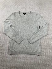 Charter Club Sweater Womens Small Gray 100% Cashmere Crewneck Pullover Luxury