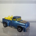 Vintage 1973 Hot Wheels Blue Ford 56 Hi HAULER Pick Up Truck With Motorcycles