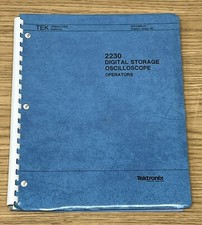 1986 Tektronix 2230 Digital Storage Oscilloscope Operators Manual 070-4998-01
