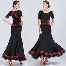 Adult Tango Waltz Modern Dance Dress Standard Ballroom Performance Long Dress
