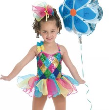 Beautiful DANCE COSTUME - X-LARGE CHILD - NEW - Multicolor