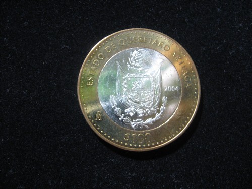 MEXICO QUERETARO ARTEAGA  100 PESOS  BI-METALLIC SILVER CENTER - Bild 1 von 2