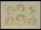 FRENCH ART NOUVEAU, WOMEN - 1900 LITHOGRAPH - RENE BEAUCLAIR