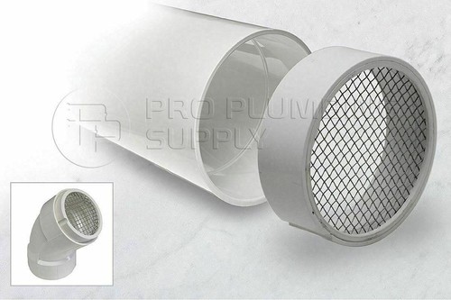 PVC Stainless Screen Termination Vent w/ Condensation Slot - 4" - Picture 5 of 6