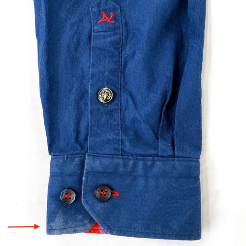 Au Noir Shirt Mens Size 6 Extra Large Blue Button Up Long Sleeve Preppy Casual - Picture 5 of 11