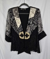 Spencer Alexis Silk Collection Witchy Fairy Grunge Artsy Kimono Cardigan sz S