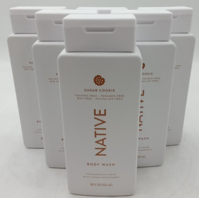 Native Sugar Cookie Body Wash Limited Edition 18 OZ 6ct