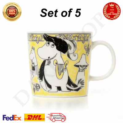 ARABIA Moomin Opera Mug 0.3L set of 5  Scope 25th Anniversary Limited Japan