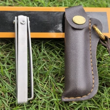 Silver Camping Folding Knives Portable Outdoor Everyday Carry Pocket Blade