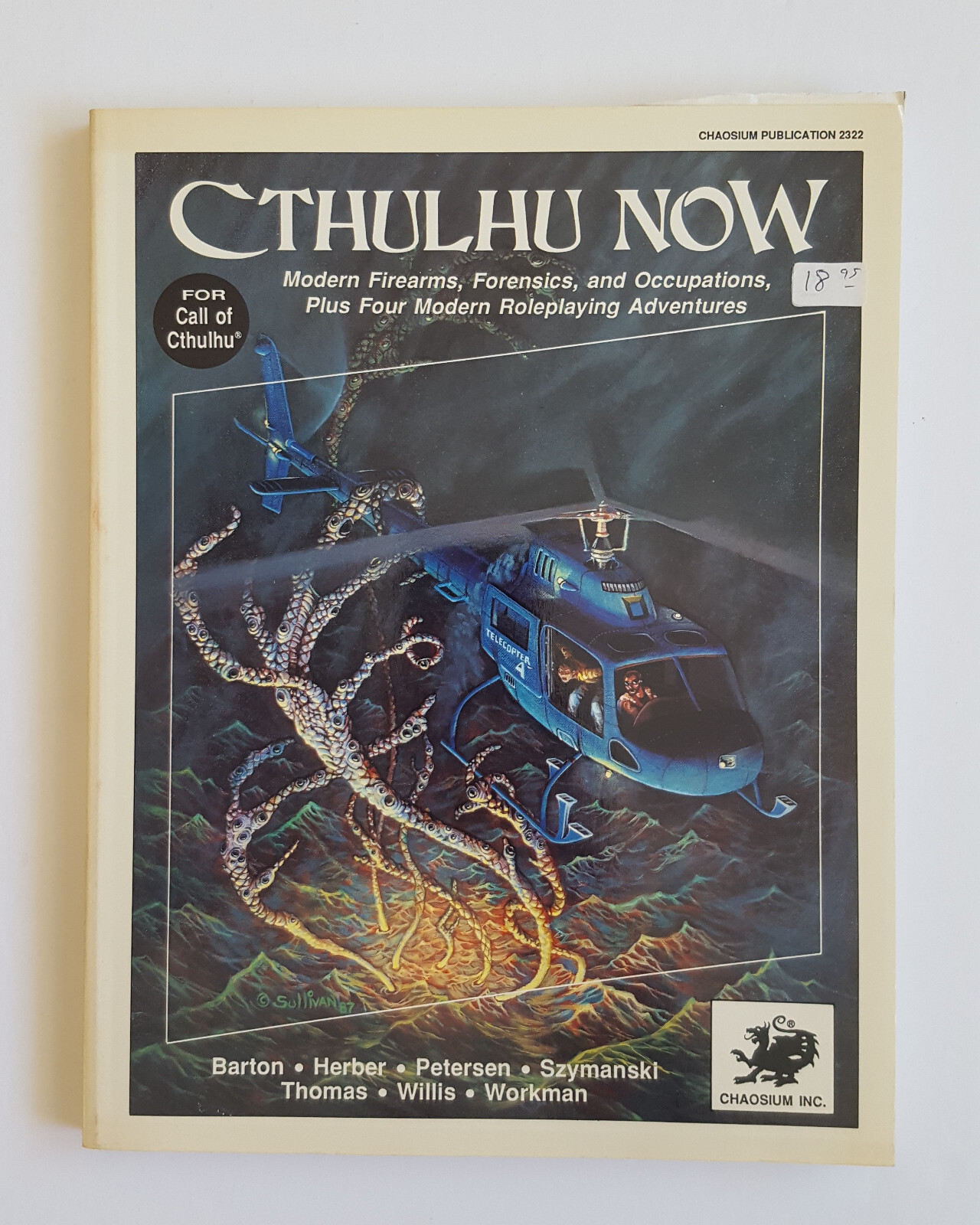 CTHULHU NOW CALL OF CTHULHU ROLEPLAYING GAME CHAOSIUM 1987 WITH FOLD-OUT POSTER