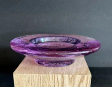 Fire and Light recycled glass lavender neodymium candle holder wine caddy MINT