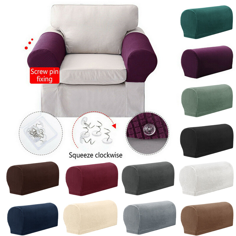 Stretch Sofa Arm Couch Covers 2x Stretch Armchair Covers Chair Arm
