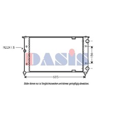AKS DASIS Wasserkühler Motorkühler mechanisch gefügt für VW Passat 32B 1.6 TD