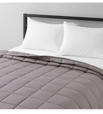 All-Season Cotton Weighted Blanket - 15-Pound 60" x 80" Full/Queen Grey