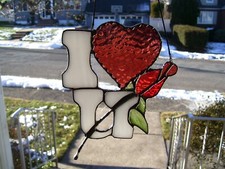 Stained Glass I Love you Sun-catcher Real Glass 