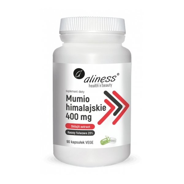 Aliness Himalayan Mumio Shilajit-Extrakt 400 Mg 20% FulvosäUren 90 Kapseln-image