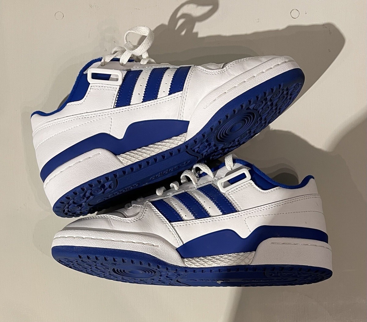 Adidas 'Forum Low' Sneakers • White, Blue • Sz 9 • FY7756 | eBay