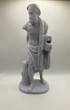 GREEK SCULPTURE OLD FISHERMAN 9.8 INCH/250 MM, MUSEUM REPRODUCTION