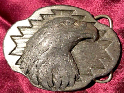 American Bald Eagle Head Arroyo Grande Belt Buckle AG44 USA 1990