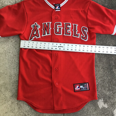 Majestic Los Angeles Angels Baseball Anaheim Red Jersey Men Small