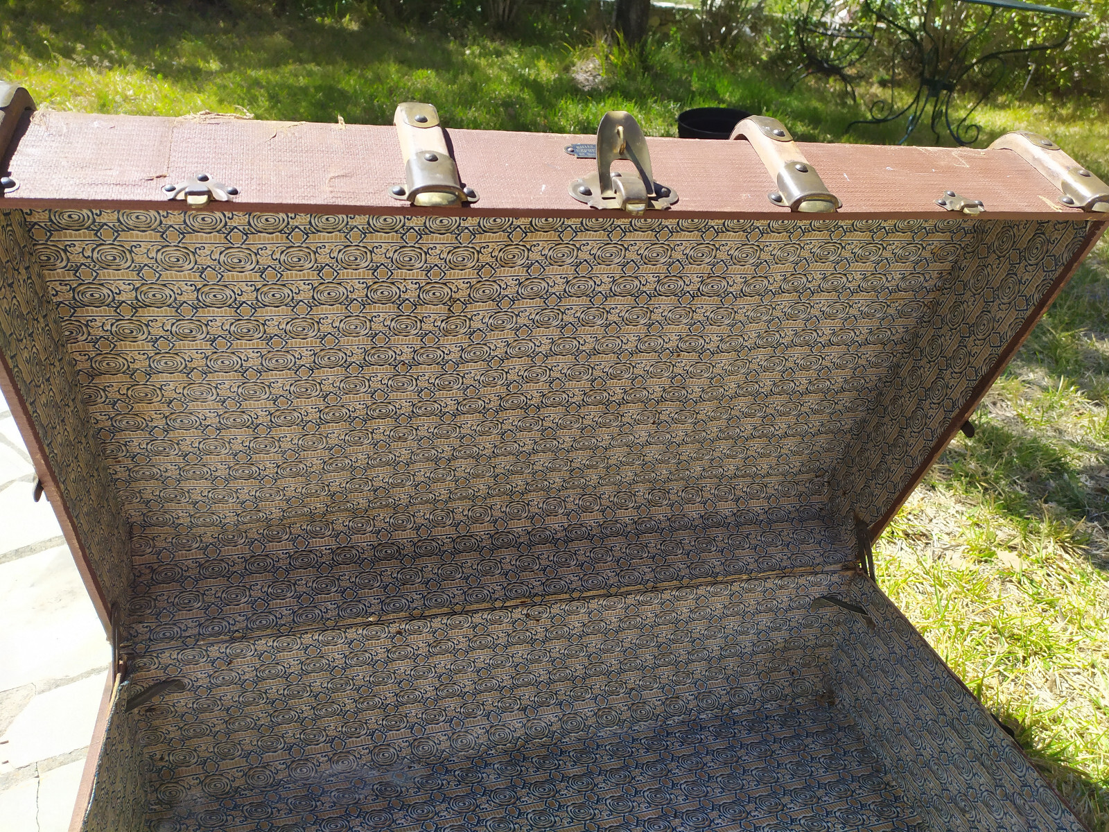 Malle Valise Express Voyage Paris - Bois - Antiquité Vintage - Début XXème