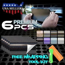 PET Laser Flip Gloss Vinyl Wrap For GMC Bowtie Emblem Overlay Sheet Sticker