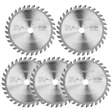 TCT Circular Saw Blade 3-3/8'' 85mm for Wood Plastic Cutting 10mm Arbor 5Pcs