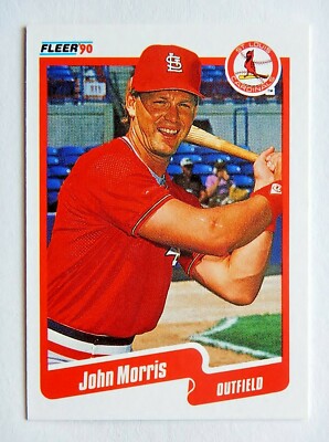 John Morris #254 Fleer 1990 Baseball Card (St.Louis Cardinals) 