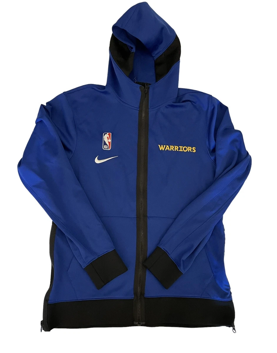 Nike Golden State Warriors Showtime Men's Nike Dri-FIT NBA Full-Zip Hoodie  Blue