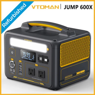 VTOMAN Jump 600X Portable Power Station 600W 299Wh LiFePO4 Battery Generator