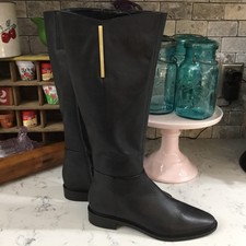calvin klein francine leather tall boots