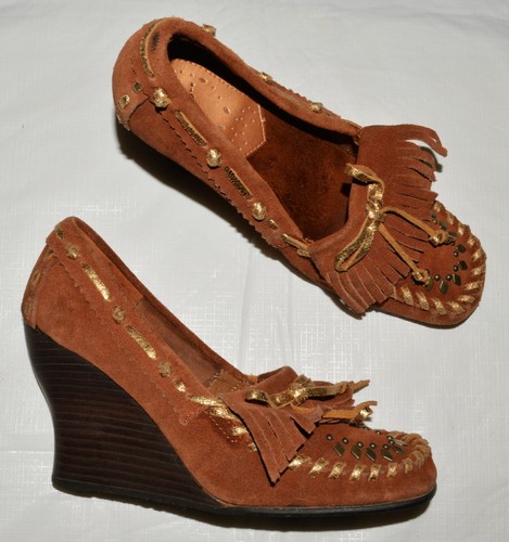 SE BOUTIQUE SAM EDELMAN 7 M BROWN GOLD 