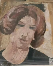 Enzo Faraoni olio su tavola del  1967 completa di cornice 