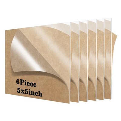Lesnlok 5 x 5 Acrylic Sheet 1/8 Thick 3mm 6 Pieces Plexiglass Sheet,for Sign,...