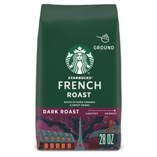 Starbucks Arabica Beans French Roast, Dark Roast, Ground Coffee, 28 Oz