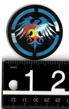 Never Summer Colorado Sticker 2 in Round Multicolor Snowboarding Decal