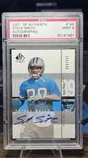 2001 SP Authentic Future Watch Steve Smith #146 /550 Auto Rookie RC Panthers 🔥