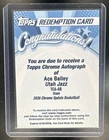 Ace Bailey 2025-26 Topps Chrome Update Basketball #TCA-AB Rookie Auto REDEMPT