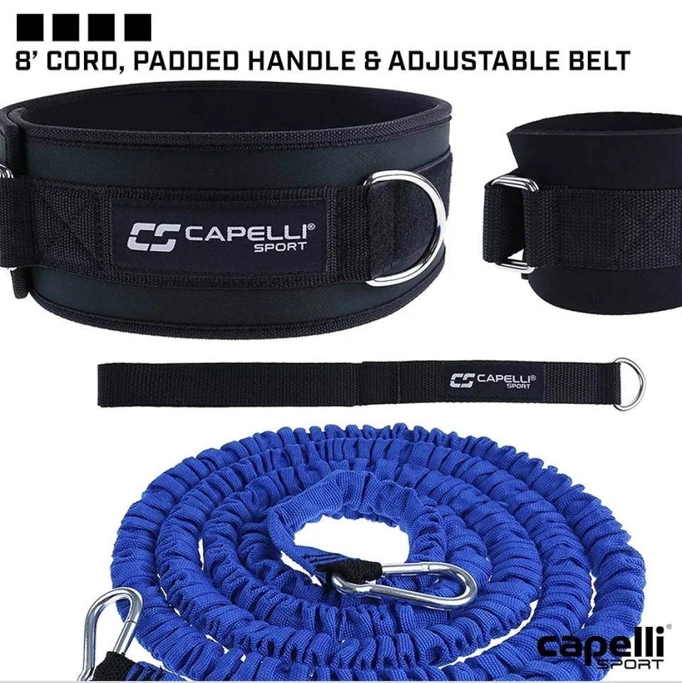 Banda de Resistencia al Correr, Cinturón Capelli Sport Resistencia Bungee Cord para Velocidad Foto 3 de 4