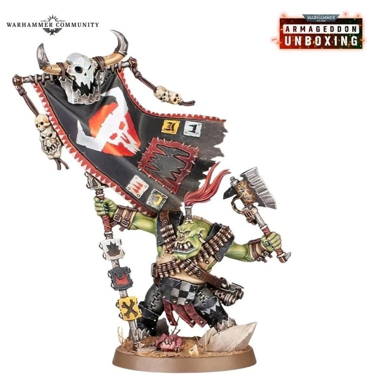 Warhammer 40K Armageddon Ork Bannernob NEW ON SPRUE
