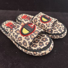 Champion Women's Plush Print Slide Slippers Sz 11 Black Leopard Print CPS10466W