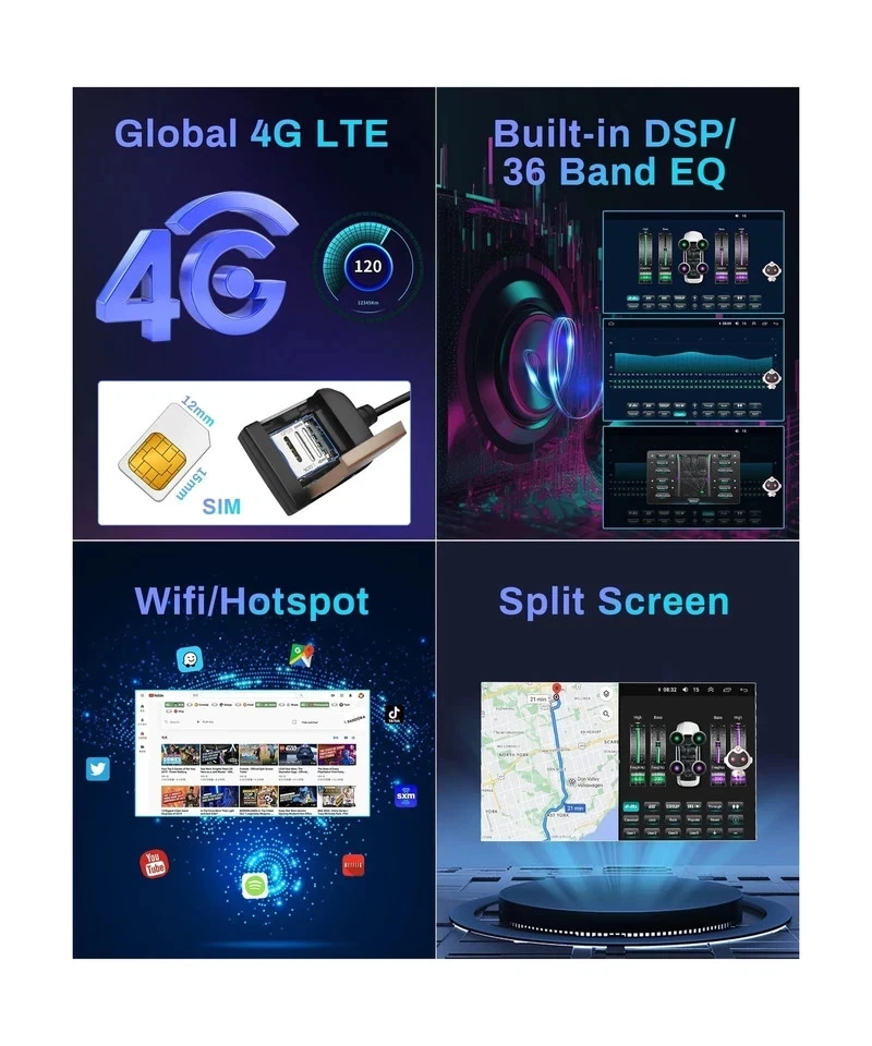 8 ocres 8G+128G para Toyota Corolla/Levin 2014-2017 Android estéreo de auto 10,1 pulgadas. Foto 4 de 4