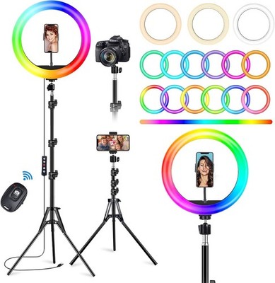 Aro De Luz Grande Profesional Pulgadas Para Celular Grabar Videos Con Trípode